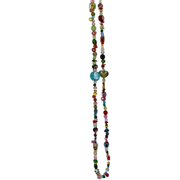 Fanciful Random Long Beaded Necklace - Picture 3 of 4